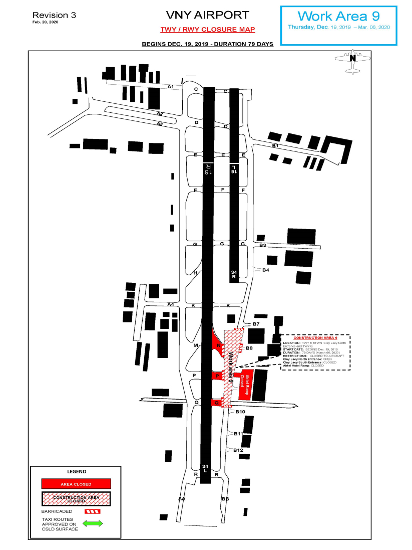 Rnway/Taxiway Closure Map