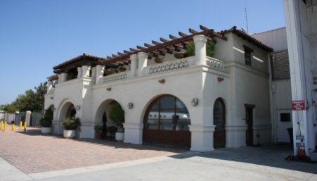 White building outside of Van Nuys airport