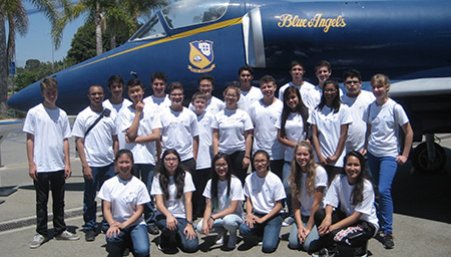Members of the ACE Academy at Van Nuys airport